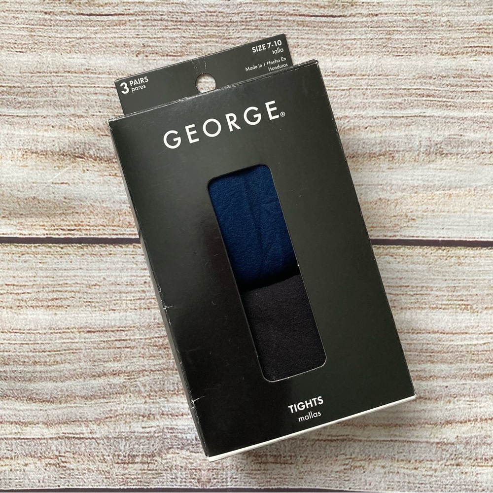 George Tights NIB Girls 7 - 10 Black Blue